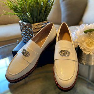 Stuart Weitzman Leather Loafer with toe embellishment